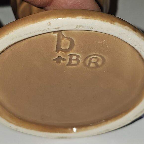 Waffle Cone Ice Cream Bowls with Spoons Pair Marked B&B Ceramic Fancy - Picture 6 of 8